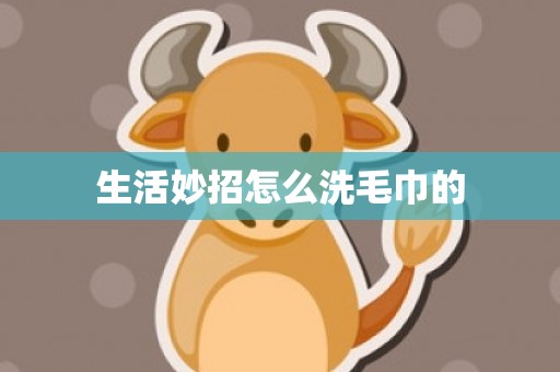 生活妙招怎么洗毛巾的