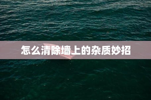 怎么清除墙上的杂质妙招