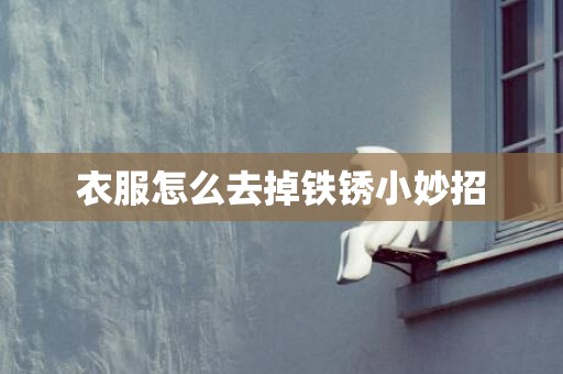 衣服怎么去掉铁锈小妙招
