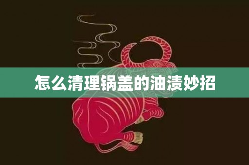 怎么清理锅盖的油渍妙招