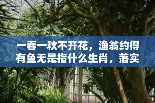 一春一秋不开花，渔翁约得有鱼无是指什么生肖，落实经典词语