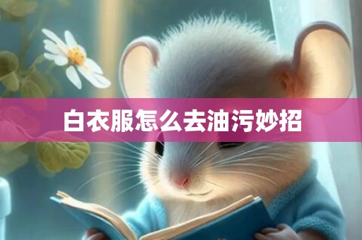 白衣服怎么去油污妙招