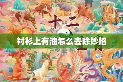 衬衫上有油怎么去除妙招