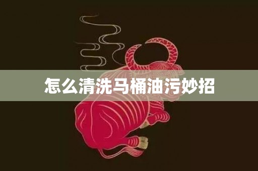 怎么清洗马桶油污妙招