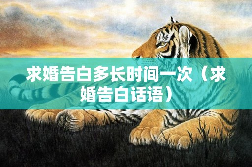 求婚告白多长时间一次（求婚告白话语）