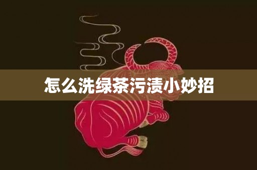 怎么洗绿茶污渍小妙招