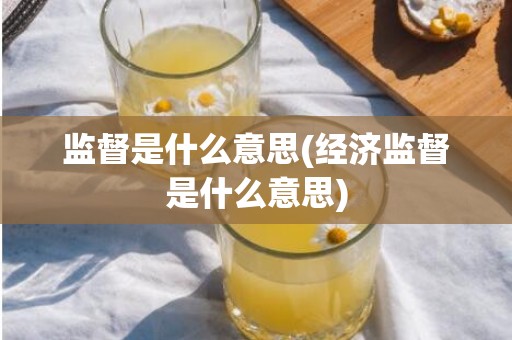 监督是什么意思(经济监督是什么意思)