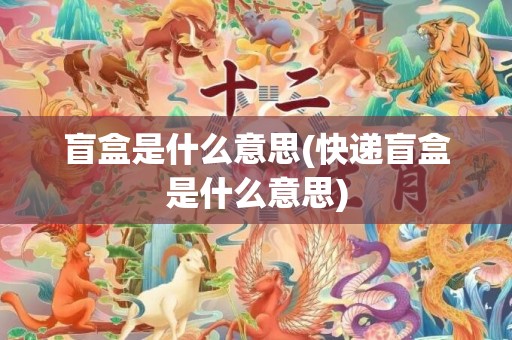 盲盒是什么意思(快递盲盒是什么意思)