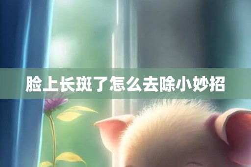 脸上长斑了怎么去除小妙招