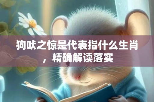 狗吠之惊是代表指什么生肖，精确解读落实