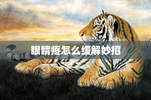 眼睛疼怎么缓解妙招