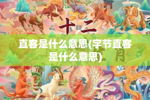 直客是什么意思(字节直客是什么意思)