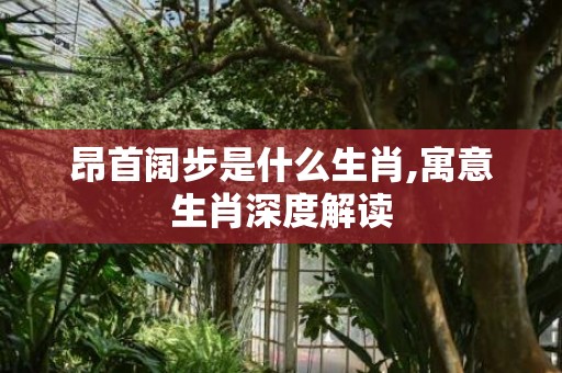 昂首阔步是什么生肖,寓意生肖深度解读