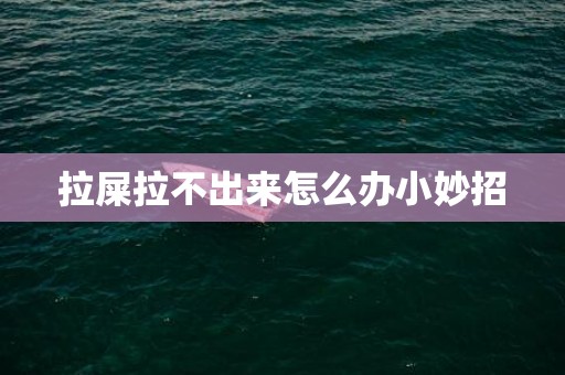 拉屎拉不出来怎么办小妙招