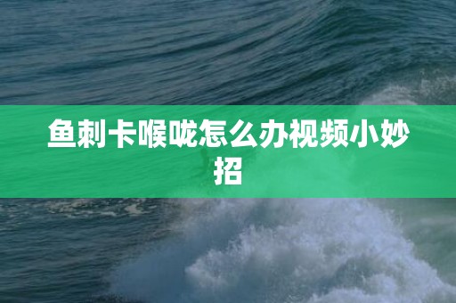 鱼刺卡喉咙怎么办视频小妙招
