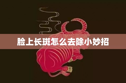 脸上长斑怎么去除小妙招