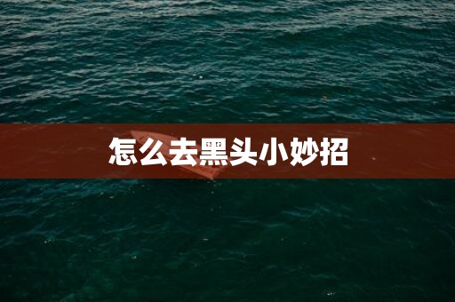 怎么去黑头小妙招