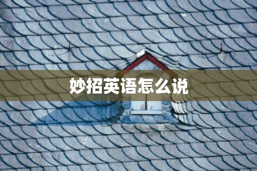 妙招英语怎么说