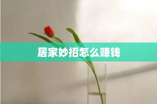 居家妙招怎么赚钱