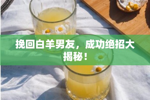 挽回白羊男友，成功绝招大揭秘！