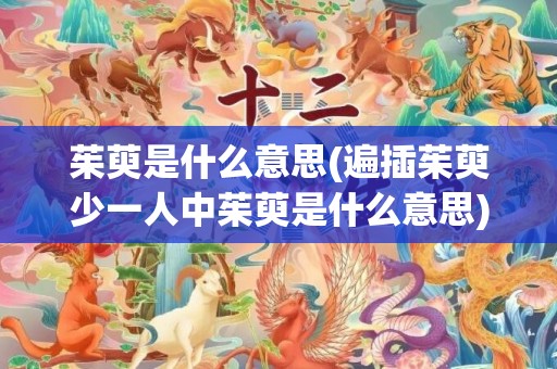 茱萸是什么意思(遍插茱萸少一人中茱萸是什么意思)