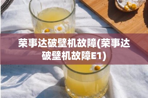 荣事达破壁机故障(荣事达破壁机故障E1)