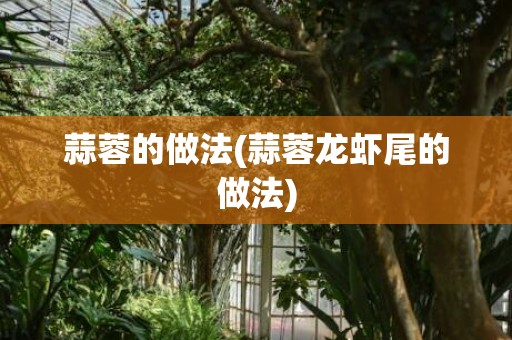 蒜蓉的做法(蒜蓉龙虾尾的做法)