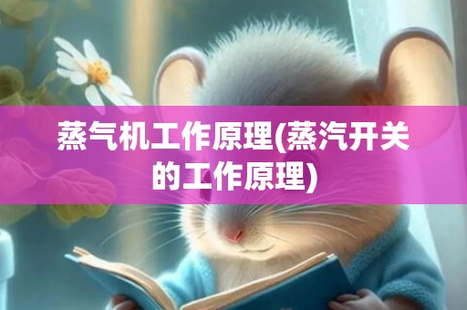 蒸气机工作原理(蒸汽开关的工作原理)