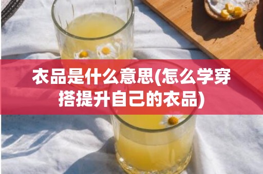 衣品是什么意思(怎么学穿搭提升自己的衣品)