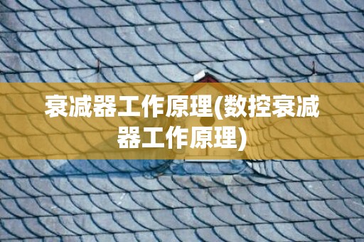 衰减器工作原理(数控衰减器工作原理)
