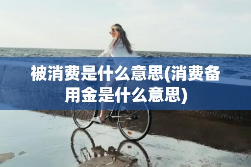 被消费是什么意思(消费备用金是什么意思)