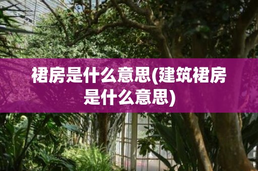 裙房是什么意思(建筑裙房是什么意思)