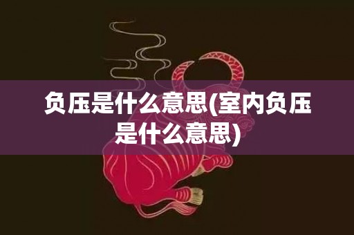 负压是什么意思(室内负压是什么意思)