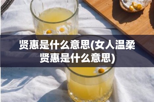 贤惠是什么意思(女人温柔贤惠是什么意思)