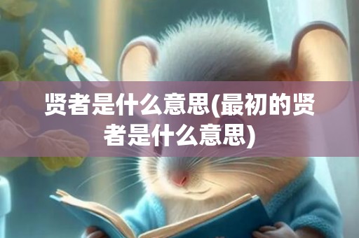 贤者是什么意思(最初的贤者是什么意思)