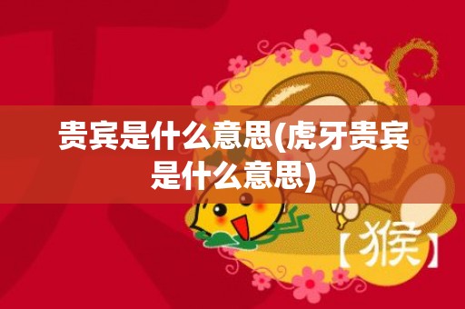 贵宾是什么意思(虎牙贵宾是什么意思)