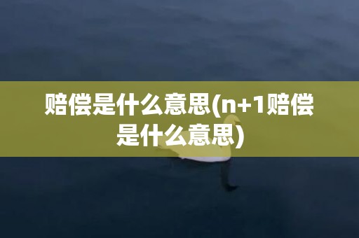 赔偿是什么意思(n+1赔偿是什么意思)