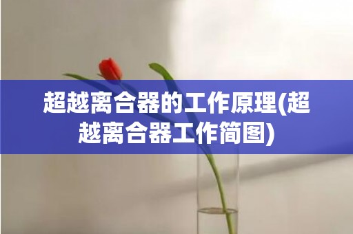 超越离合器的工作原理(超越离合器工作简图)