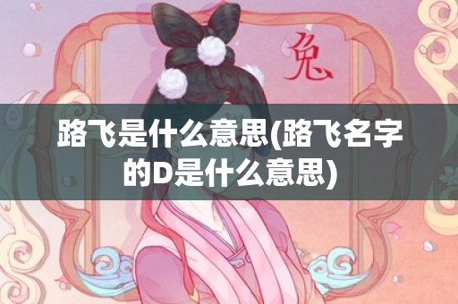 路飞是什么意思(路飞名字的D是什么意思)