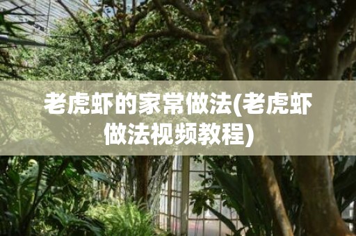 老虎虾的家常做法(老虎虾做法视频教程)