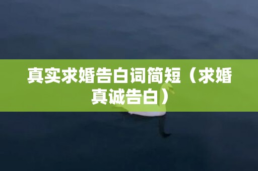 真实求婚告白词简短（求婚真诚告白）