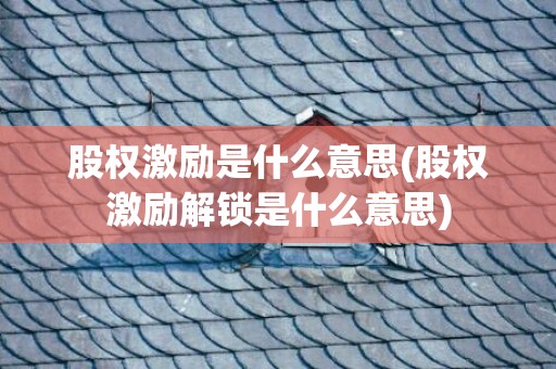 股权激励是什么意思(股权激励解锁是什么意思)