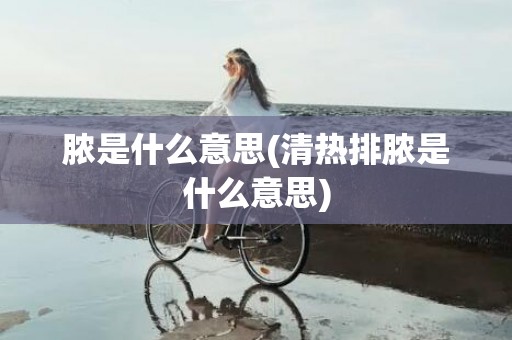 脓是什么意思(清热排脓是什么意思)