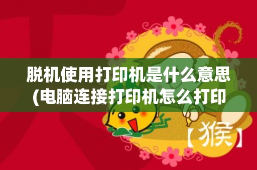 脱机使用打印机是什么意思(电脑连接打印机怎么打印文件)