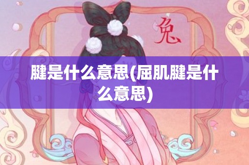 腱是什么意思(屈肌腱是什么意思)