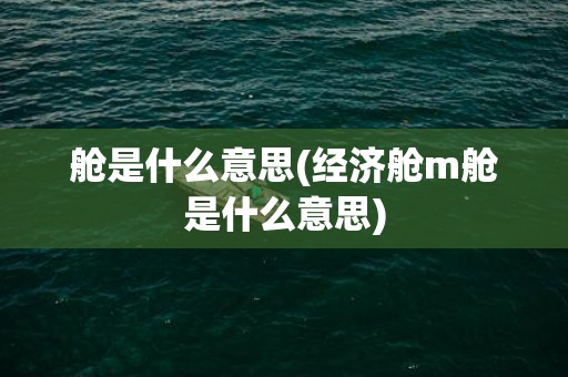 舱是什么意思(经济舱m舱是什么意思)
