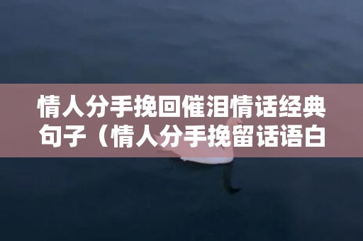 情人分手挽回催泪情话经典句子（情人分手挽留话语白话）
