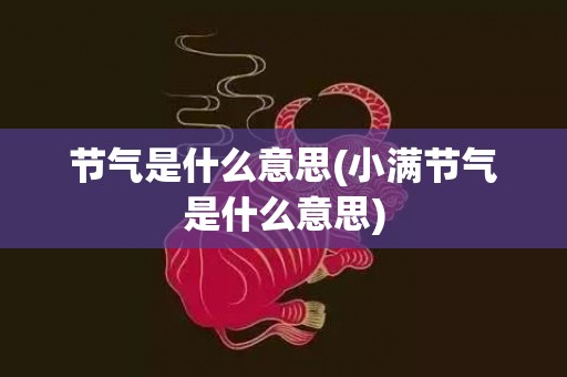 节气是什么意思(小满节气是什么意思)