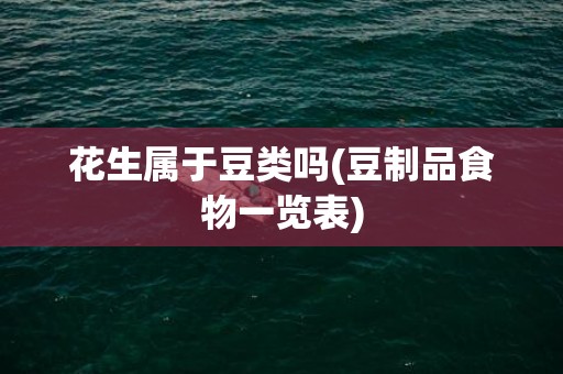 花生属于豆类吗(豆制品食物一览表)