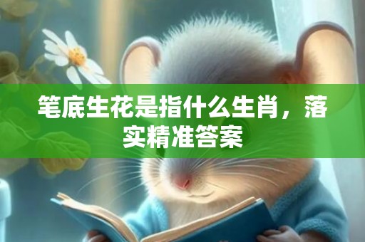 笔底生花是指什么生肖，落实精准答案